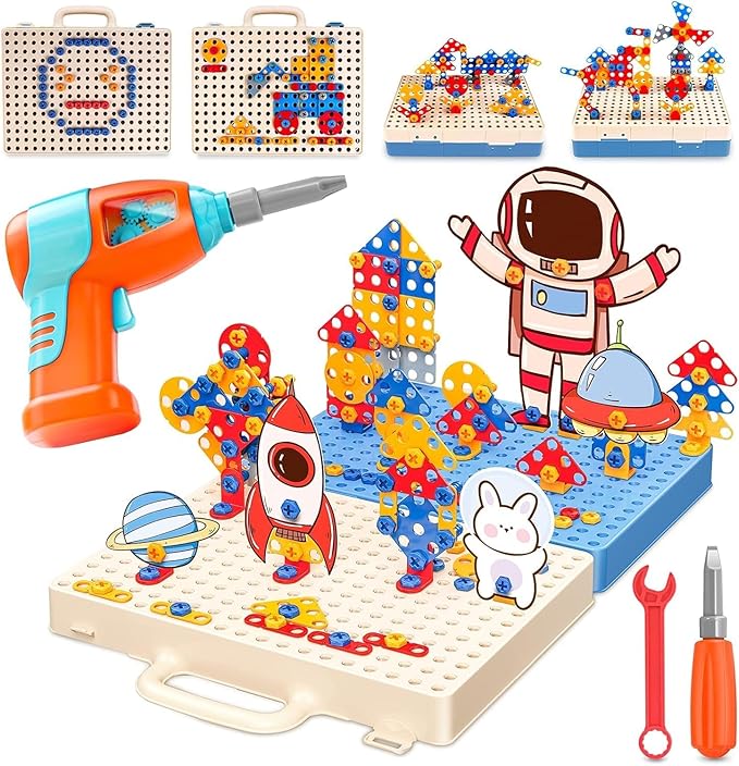3D Screw Puzzle Box - Drill Screw Tool Set for Kid's