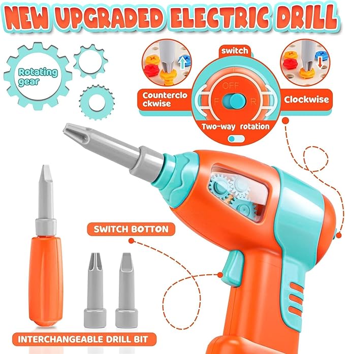 3D Screw Puzzle Box - Drill Screw Tool Set for Kid's